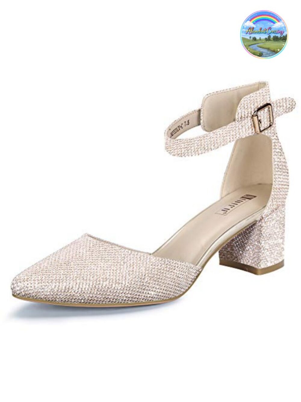 New Women's D'Orsay Pumps Low Block Heels Pointed Toe Ankle Strap